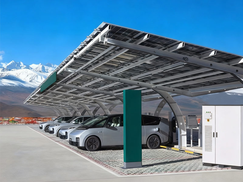 Single-sided Solar Powered Carport System